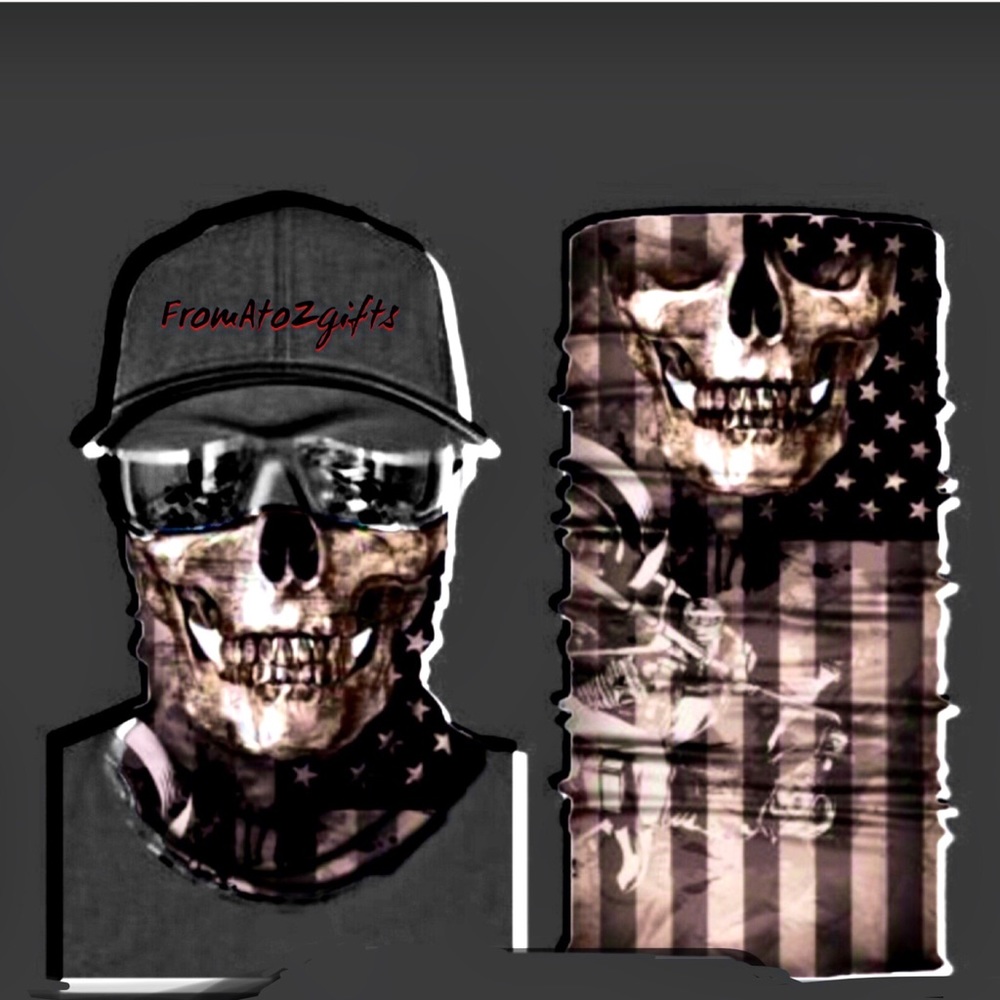 Biker Motorcycle 16 n 1 Neck Gaiter Face Cover Dust Mask Biker Rag